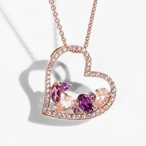Kay Jewelers Diamond Rose Gold Heart Necklace